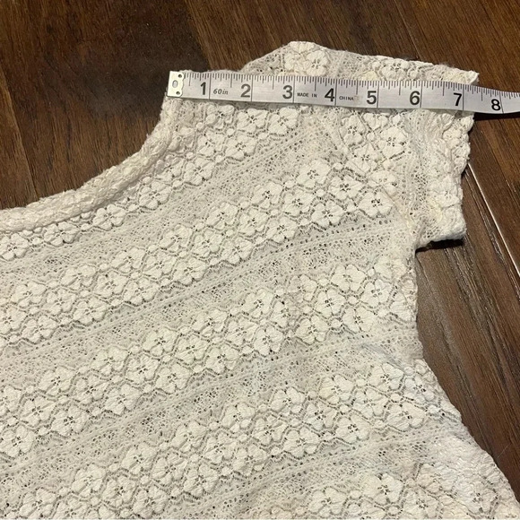 American Eagle Outfitters White Crochet Coquette Lace Blouse - Picture 5 of 9